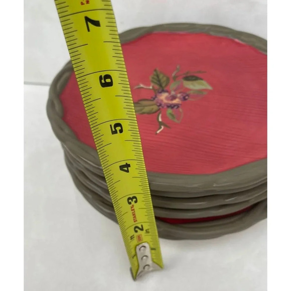 Set 6 Tracy Porter Octavia Hill Collection Floral Country Rustic Lunch Plates 8" - Picture 4 of 12